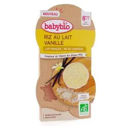 BABYBIO Desserts lactés - Riz au Lait de Vache Bio +8 mois 225g