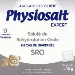 PHYSIOSALT Soluté de réhydratation orale pour bébé x10 sachets