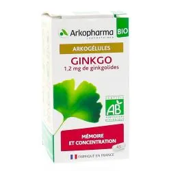 ARKOPHARMA Arkogélules - Ginkgo 1.2mg de ginkgolides Bio 45 gélules 1169236952