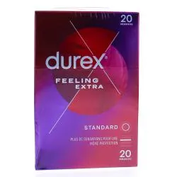 DUREX Feeling Extra - Préservatifs Fins Et Extra Lubrifiés 20 préservatifs