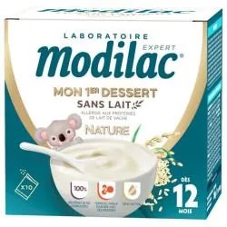 MODILAC Mon 1er dessert sans lait nature - De + 12 mois x10 Sachets