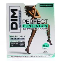 DIM Perfect contention - Collant transparent 25D couleur noir taille 3