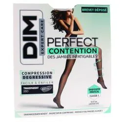 DIM Perfect contention - Collant transparent 25D couleur noir taille 2