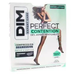 DIM Perfect contention - Collant transparent 25D couleur noir taille 4