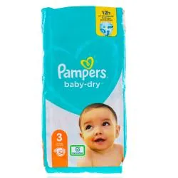 PAMPERS Baby dry 12h Taille 3 - 54 couches
