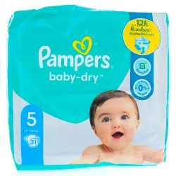 PAMPERS Baby dry 12h Taille 5 - 31 couches