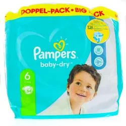 PAMPERS Baby dry 12h Taille 6 - 54 couches