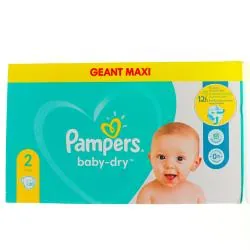 PAMPERS Baby dry 12h Taille 2 - 120 couches