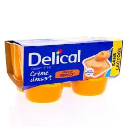 DELICAL Crème dessert HP HC saveur abricot 4x200g