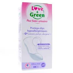 LOVE & GREEN Protège slip pour fuites urinaires ultra mini x28