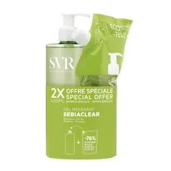 SVR Sebiaclear - Gel moussant flacon 400ml + recharge 400ml