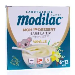 MODILAC Mon 1er Dessert Sans Lait Vanille 6 - 12 mois 10 sachets