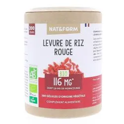 NAT&FORM Ecoresponsable - Levure de Riz Rouge Bio 200 gélules