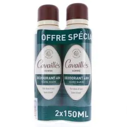CAVAILLES Déodorant Homme fraicheur 48h 150ml x2