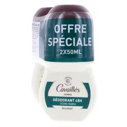 CAVAILLES Déodorant L'Homme fraîcheur 48h Roll on 50ml lot de 2