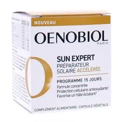 OENOBIOL Sun Expert Préparateur solaire accélérée x15 capsules