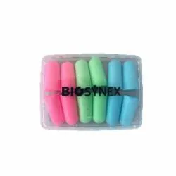 BIOSYNEX Protection auditive en mousse x2 paires roses/bleus/vert