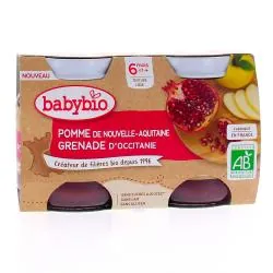 BABYBIO Fruits - Pomme grenade +6mois 2x130g