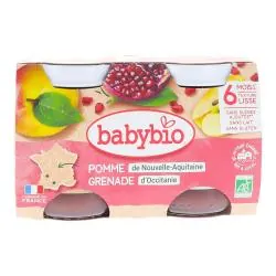 BABYBIO Fruits - Pomme grenade +6mois 2x130g