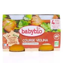 BABYBIO Légumes - Petit pot Courge violina +4mois 2x 130g