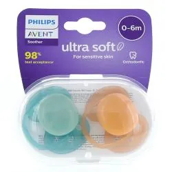 AVENT Ultra Solft sucettes 0-6 mois couleur neutre