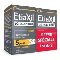 ETIAXIL Men - Détranspirant Transpiration Excessive 15ml 2 déodorants