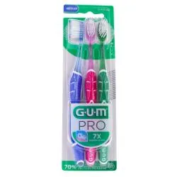 GUM Brosse à dents Technique PRO compact n°528 medium pack de 3