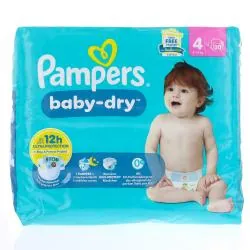 PAMPERS Baby dry 12h taille 4 - 9à14kg x30 couches