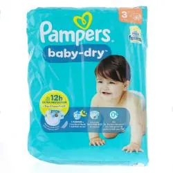 PAMPERS Baby dry 12h taille 3 - 6à10kg x 35 couches