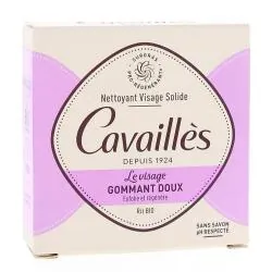 CAVAILLES Savon pain - Nettoyant Visage Solide Gommant Doux 70g