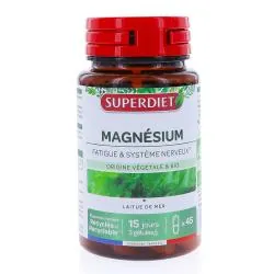 SUPERDIET Magnésium 100% végétale et Bio 45 gélules