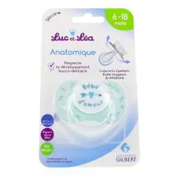 LUC ET LEA Sucette Silicone Anatomique "Bébé d'amour" 6-18 mois