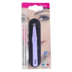 VITRY Pince à épiler mors en biais inox 9cm