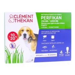 CLEMENT THEKAN Perfikan 134mg / 1200mg solution pour chiens moyens 4 pipettes