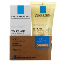 LA ROCHE-POSAY Toleriane sensitive crème tube 40ml + huile lipikar 100ml offerte