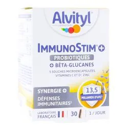 ALVITYL Immunité - ImmunoStim+ Probiotiques 30 gélules