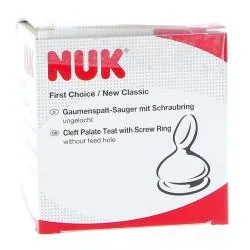 NUK First choice - Tétine pour fente palatine avec bague à vis