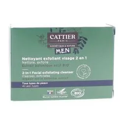 CATTIER Homme - Nettoyant exfoliant visage 3en1 bio 85g