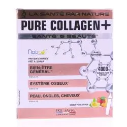 ERIC FAVRE Pure Collagen + saveur pêche citron boîte de 10 doses