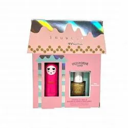 INUWET Coffret Baume à lèvres Cerise et Vernis à l'eau paillettes