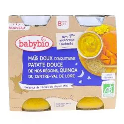BABYBIO Repas du soir - Maïs Patate douce Quinoa bio - 2x200g