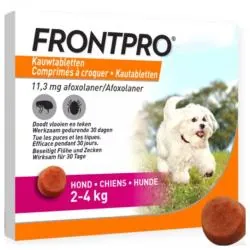 FRONTLINE Frontpro Comprimés Antiparasitaire chiens 2-4kg x3comprimés