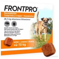 FRONTLINE Frontpro Comprimés Antiparasitaire chiens 4-10kg x3comprimés