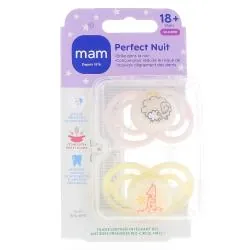 MAM Sucettes +18 mois perfect Nuit silicone animaux