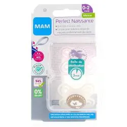 MAM Sucettes 0-2 mois perfect silicone rose clair / blanc