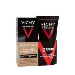 VICHY Homme structure force soin global hydratant anti-âge tube 50ml + gel douche 100ml offert