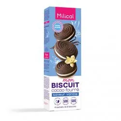 MILICAL Mon Biscuit Cacao Fourré Saveur Vanille 4 sachets de 2