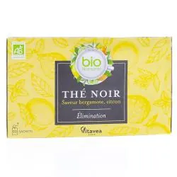 VITAVEA Thé Noir Saveur Bergamote, Citron 20 sachets