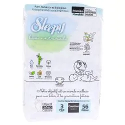 SLEEPY Couches Bio Natural taille 3 (4 à 9 kg) x56