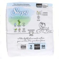 SLEEPY Couches Bio Natural taille 2 (3 à 6 kg) x68